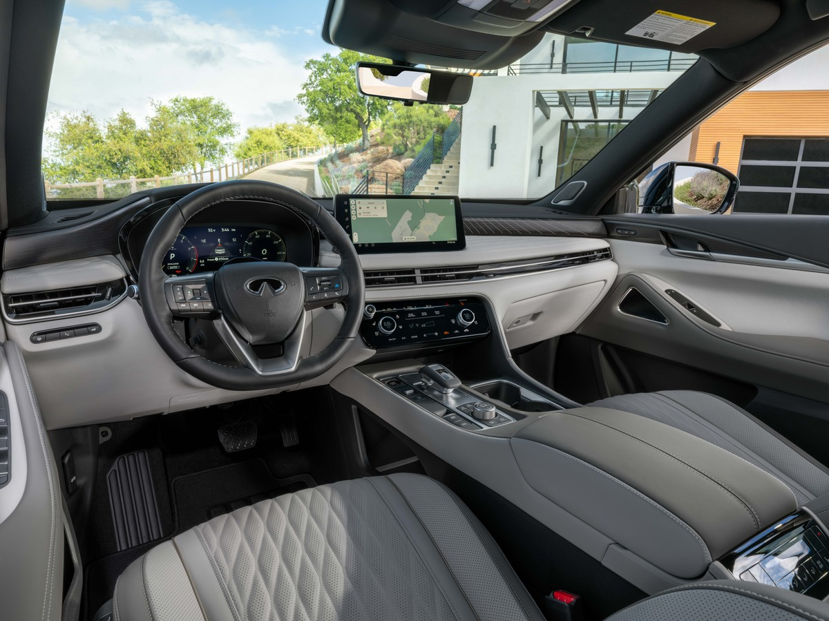 The interior of new INFINITI SUV models