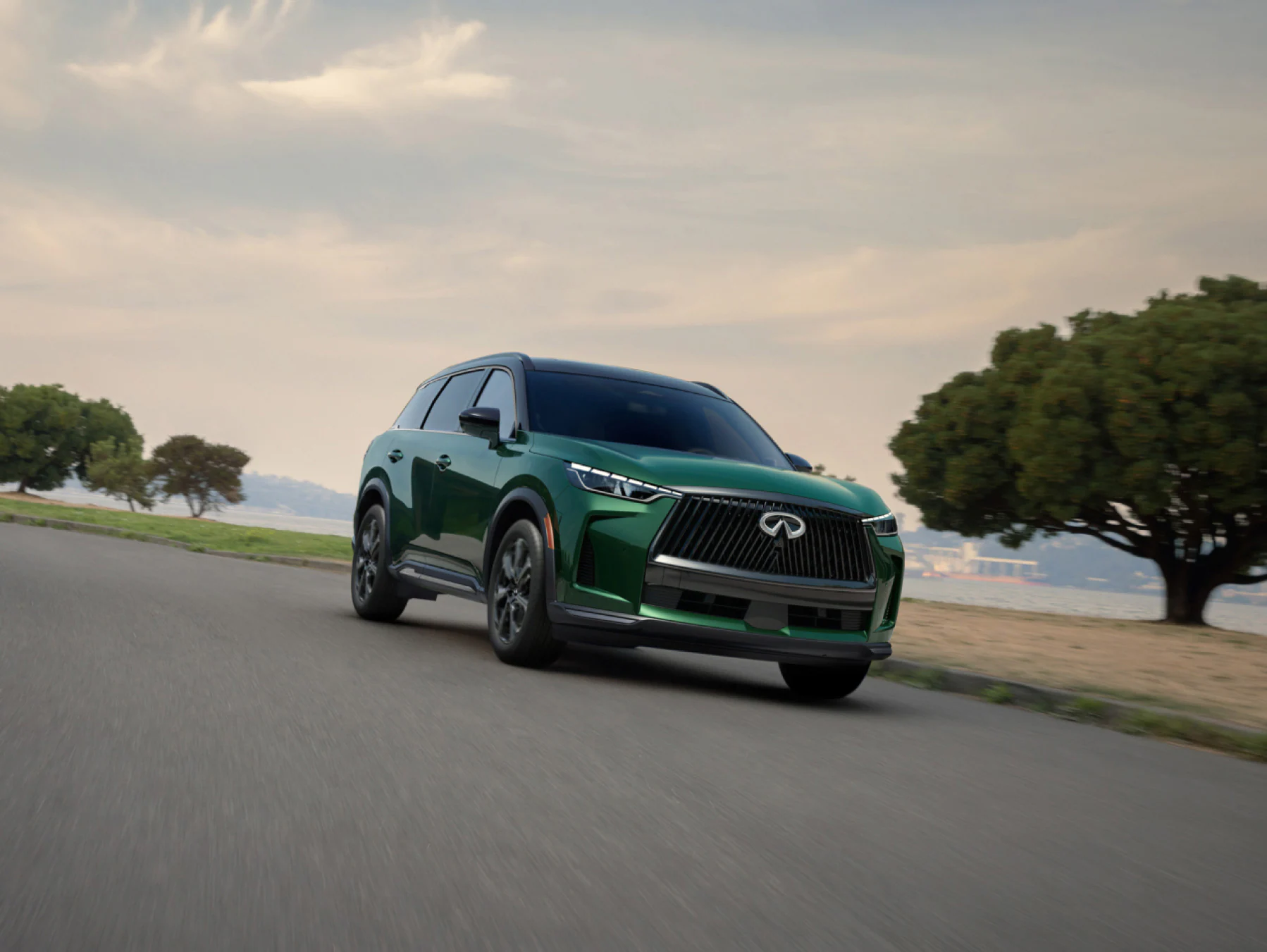 The 2026 INFINITI QX60 on the road
