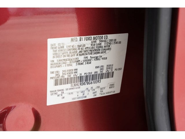 2011 Lincoln MKS 4dr Sdn 3.7L FWD