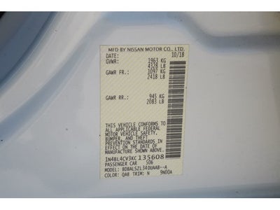 2019 Nissan Altima 2.5 SR