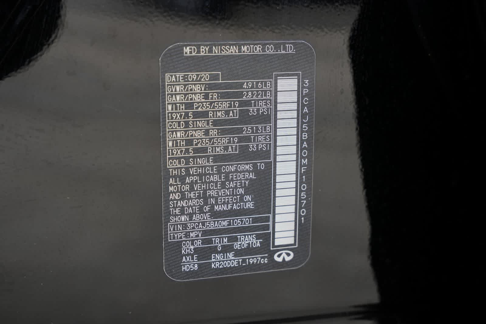 2021 INFINITI QX50 LUXE