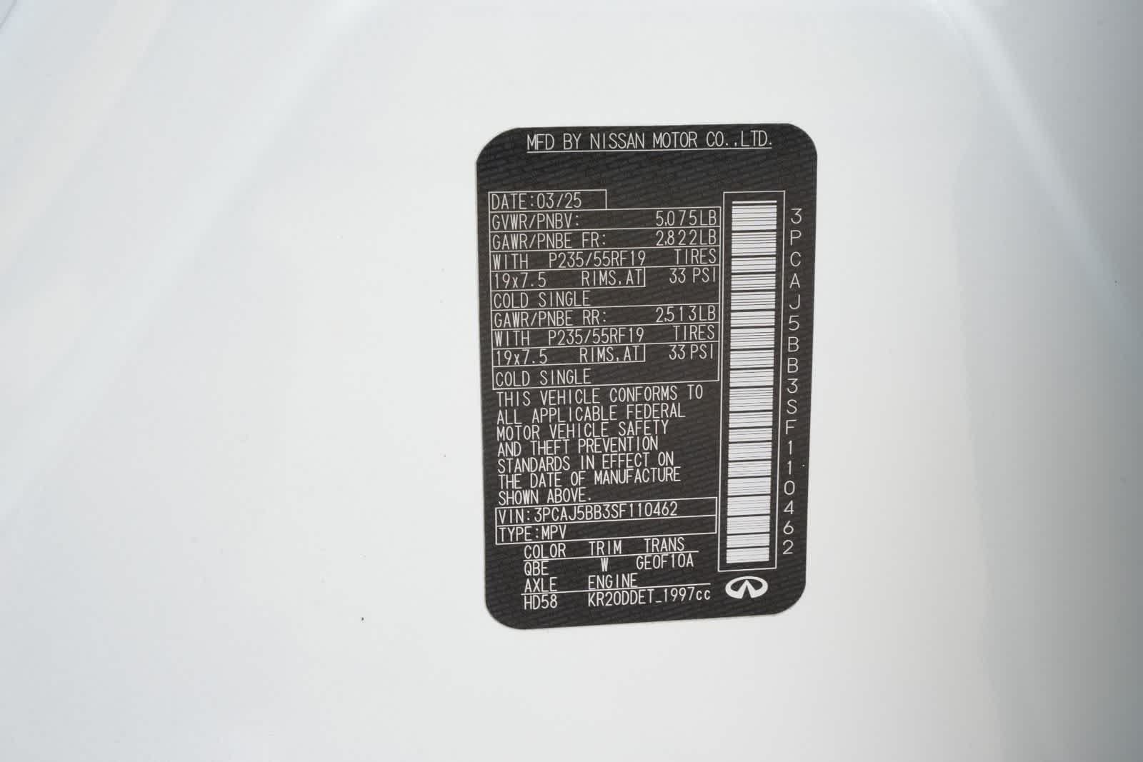 2025 INFINITI QX50 LUXE