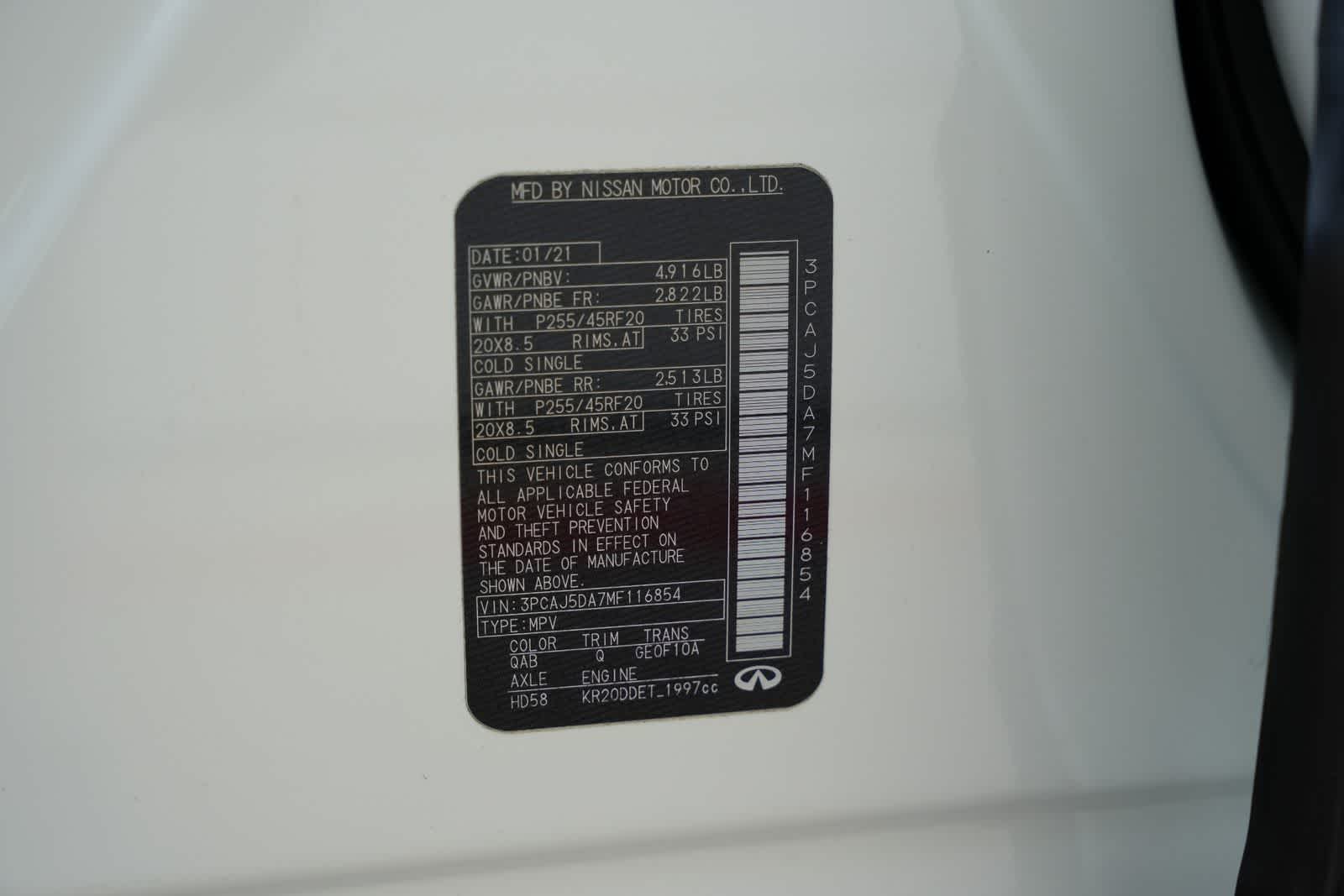 2021 INFINITI QX50 AUTOGRAPH