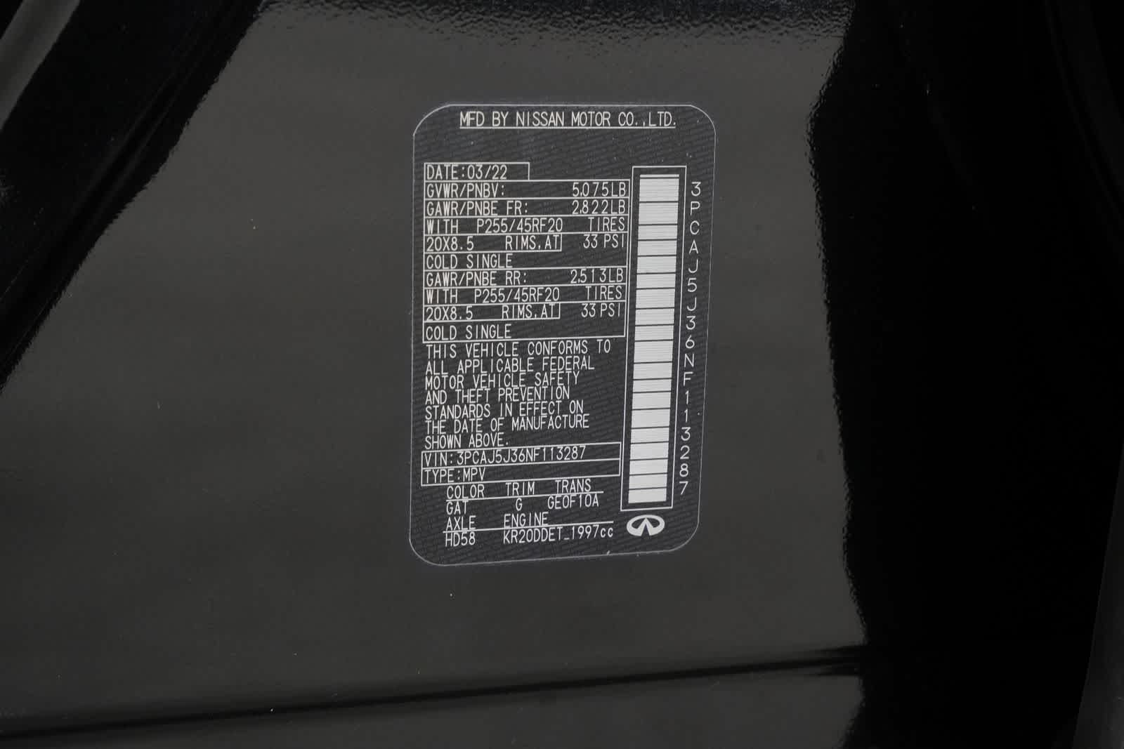 2022 INFINITI QX55 LUXE