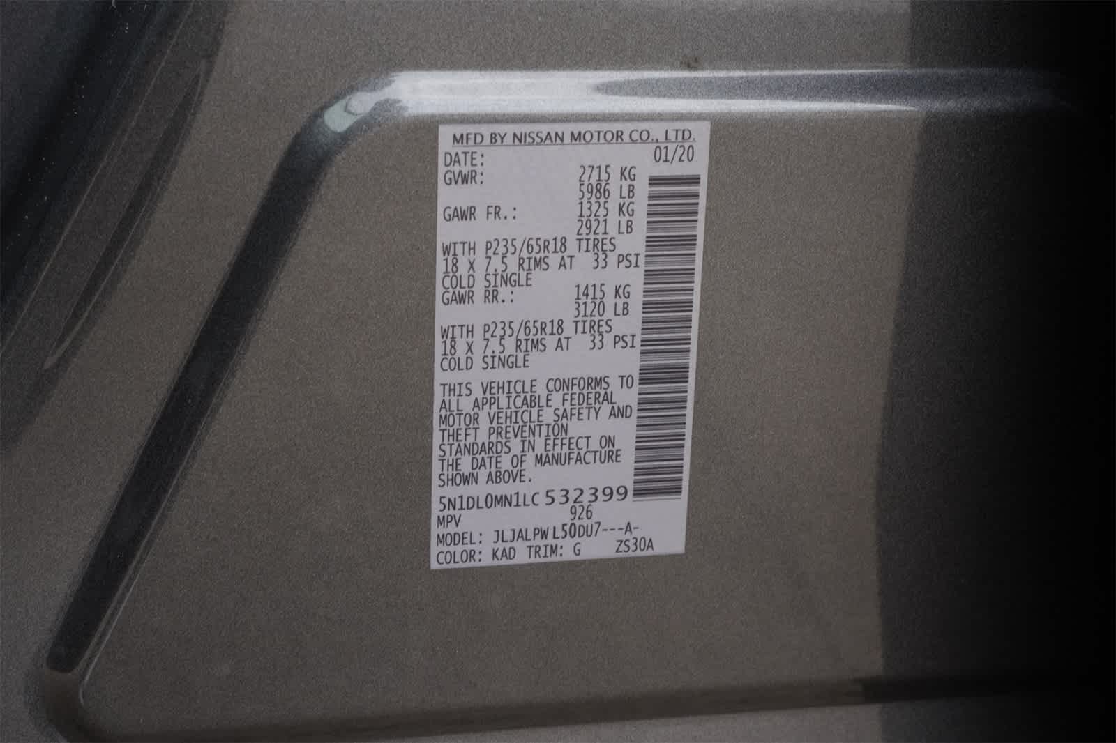 2020 INFINITI QX60 PURE