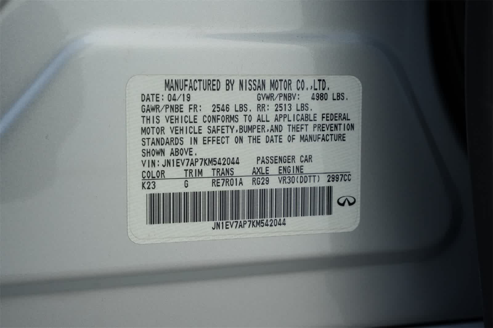 2019 INFINITI Q50 3.0t Signature Edition