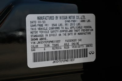 2023 INFINITI Q50 SENSORY