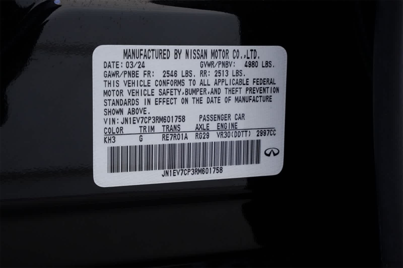 2024 INFINITI Q50 SENSORY RWD