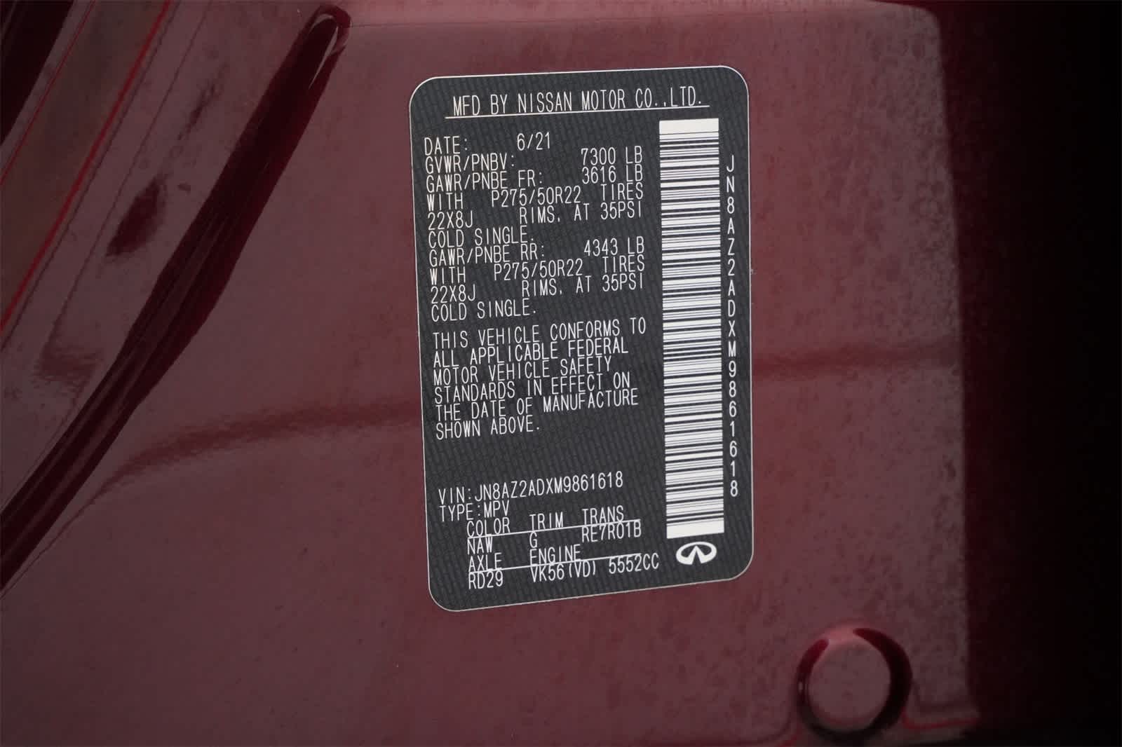 2021 INFINITI QX80 PREMIUM SELECT