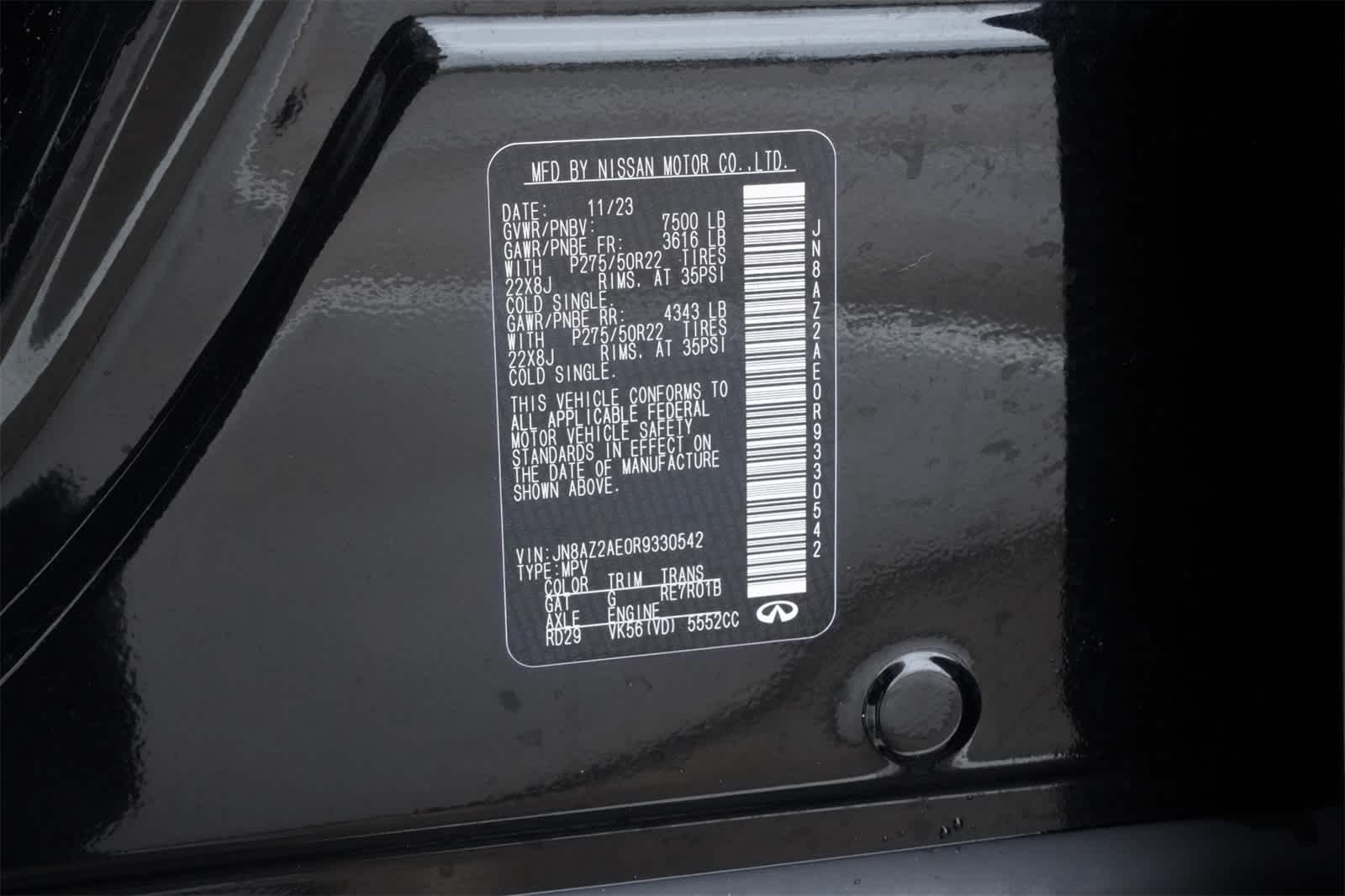 2024 INFINITI QX80 PREMIUM SELECT 4WD