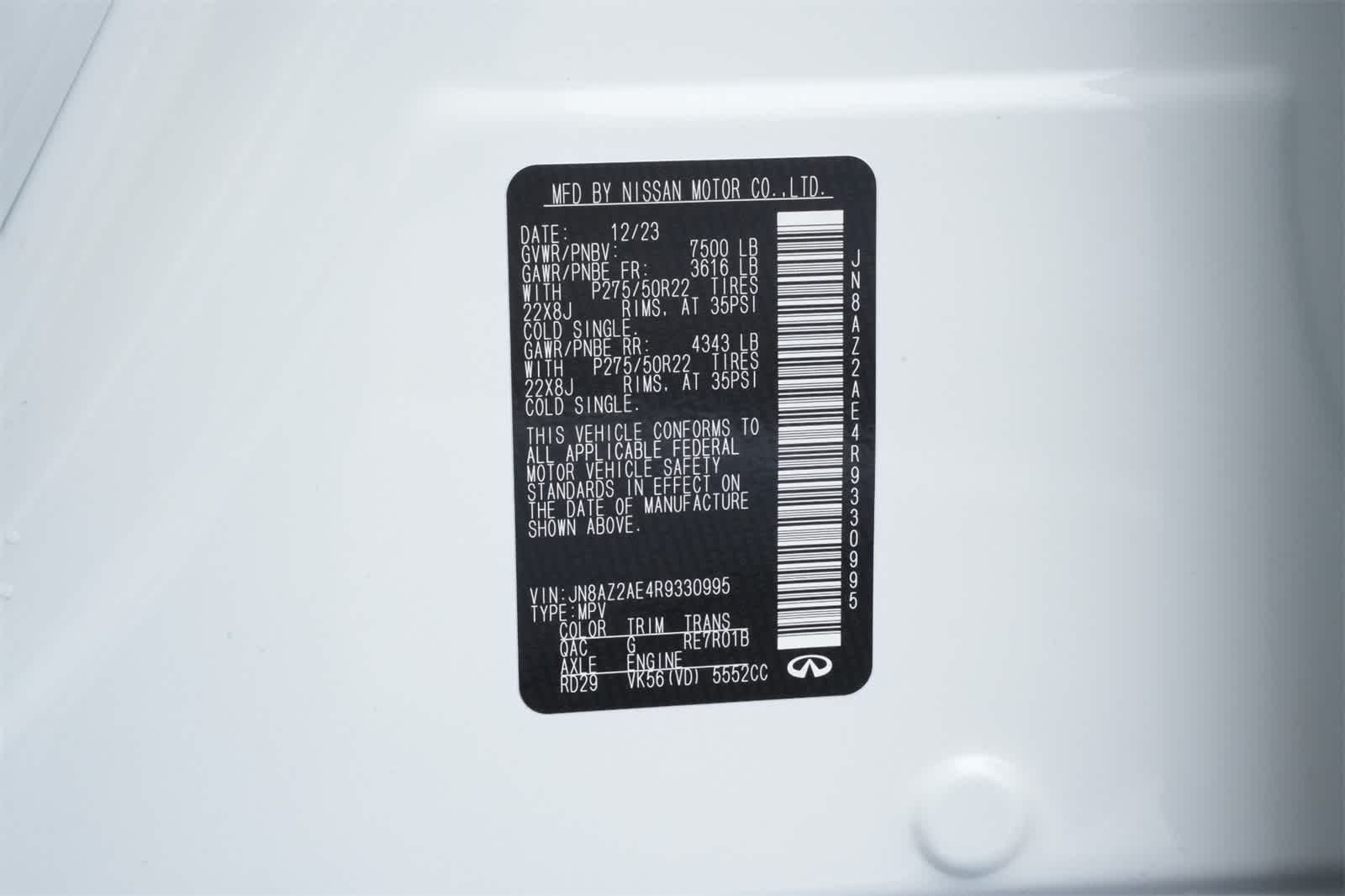 2024 INFINITI QX80 PREMIUM SELECT 4WD