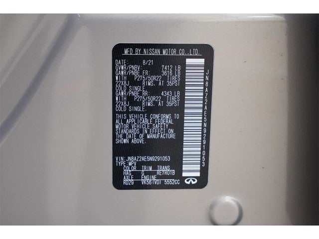 2022 INFINITI QX80 PREMIUM SELECT 4WD