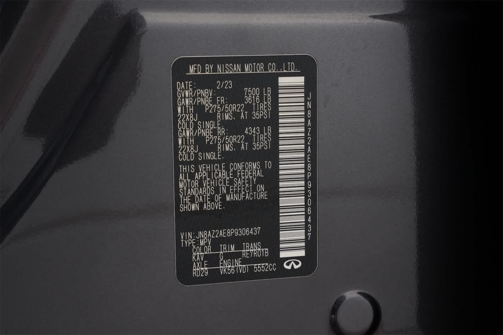 2023 INFINITI QX80 PREMIUM SELECT