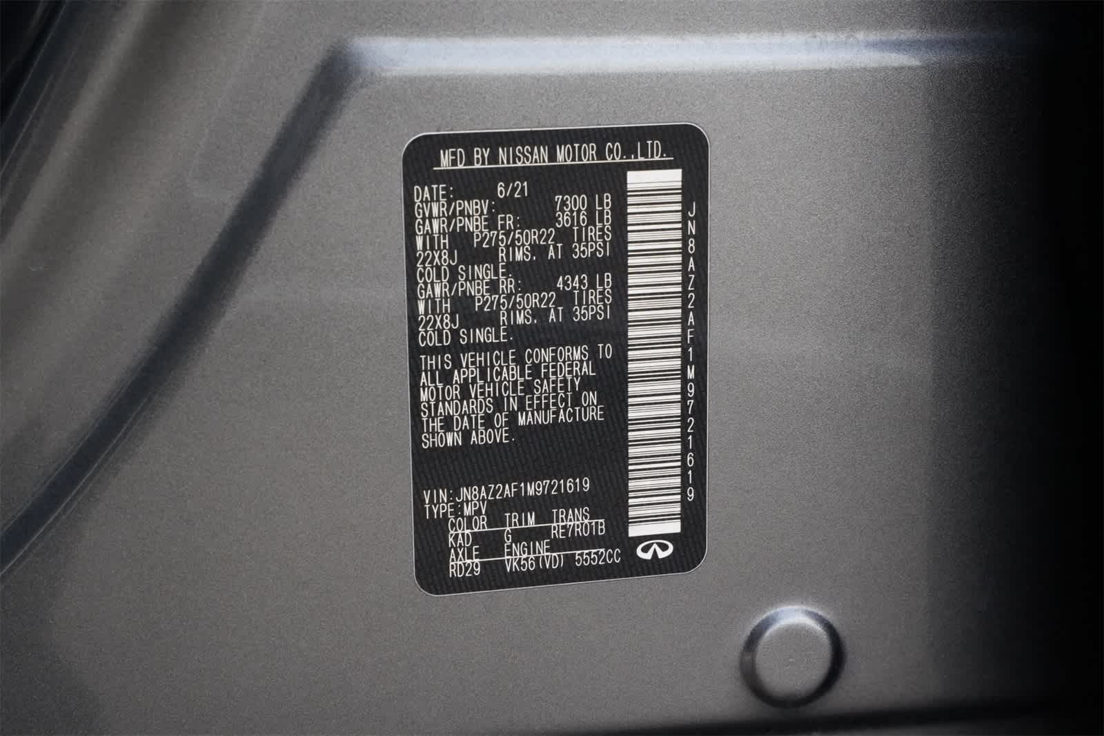 2021 INFINITI QX80 PREMIUM SELECT