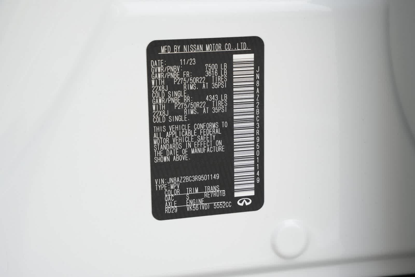 2024 INFINITI QX80 SENSORY