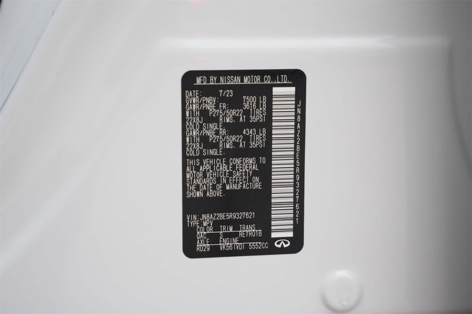 2024 INFINITI QX80 SENSORY