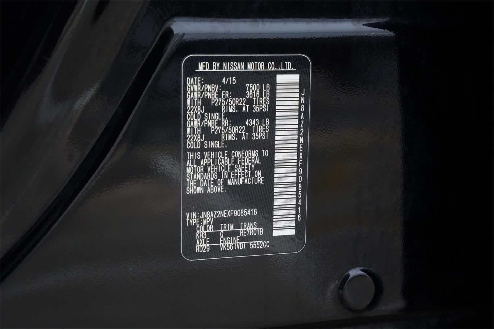 2015 INFINITI QX80 4WD 4dr