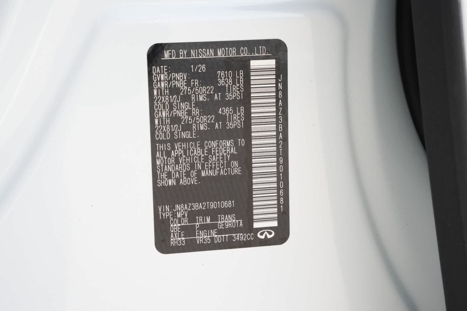 2026 INFINITI QX80 LUXE