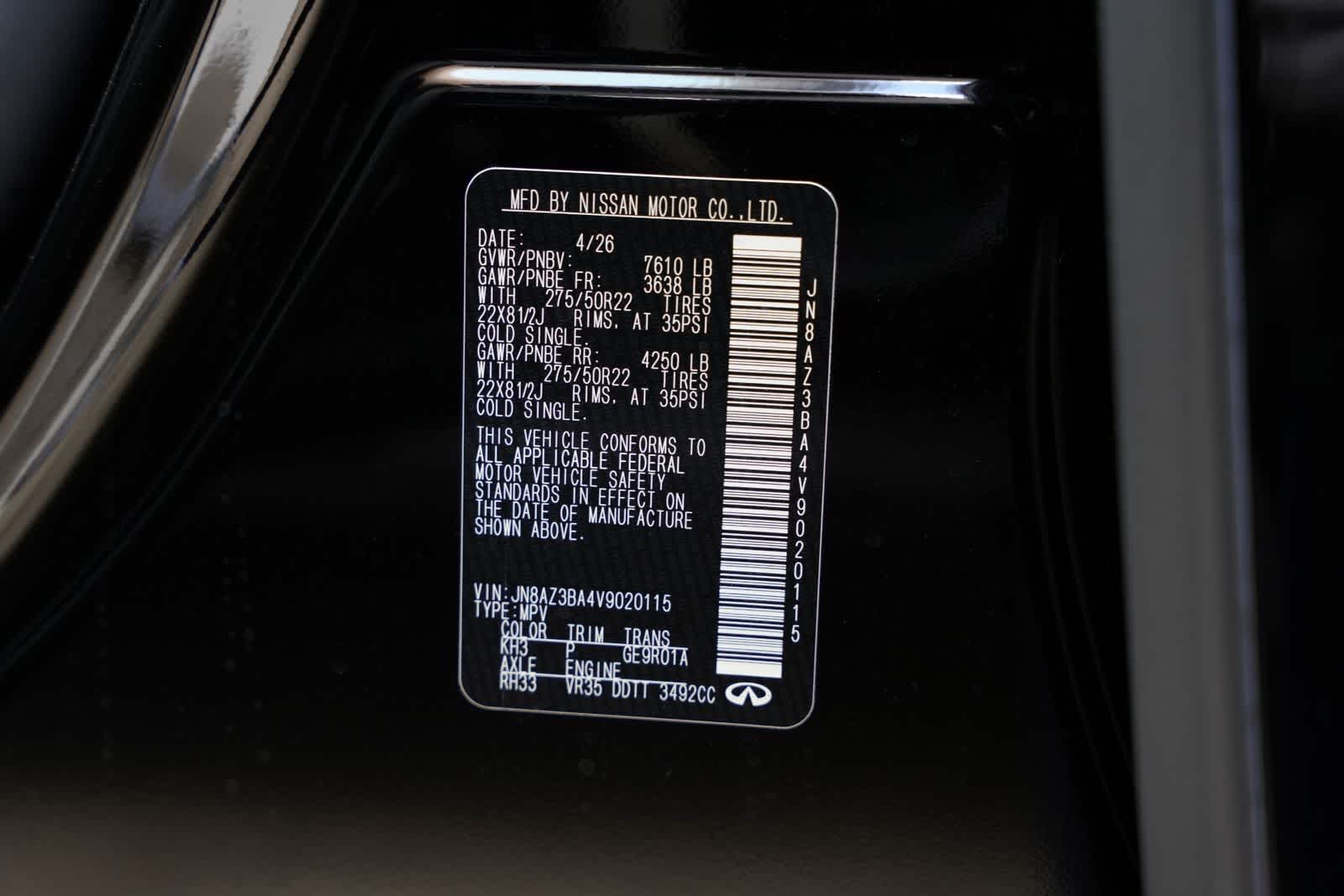 2027 INFINITI QX80 LUXE