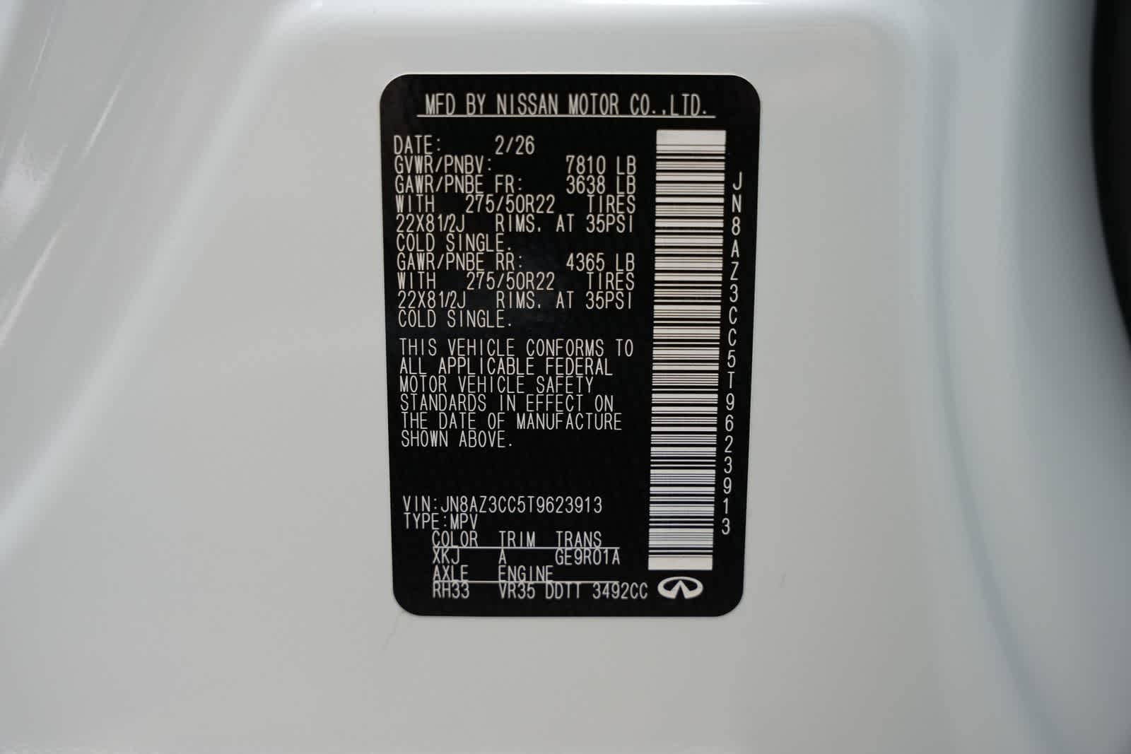2026 INFINITI QX80 AUTOGRAPH
