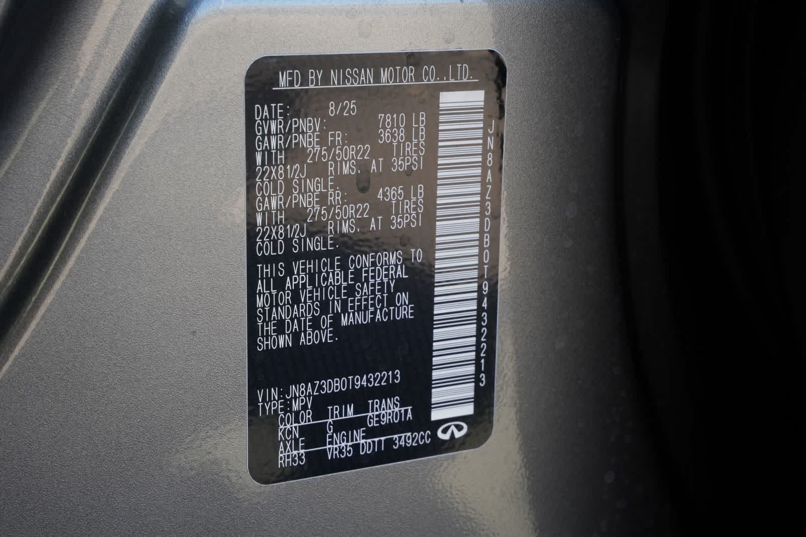 2026 INFINITI QX80 SPORT
