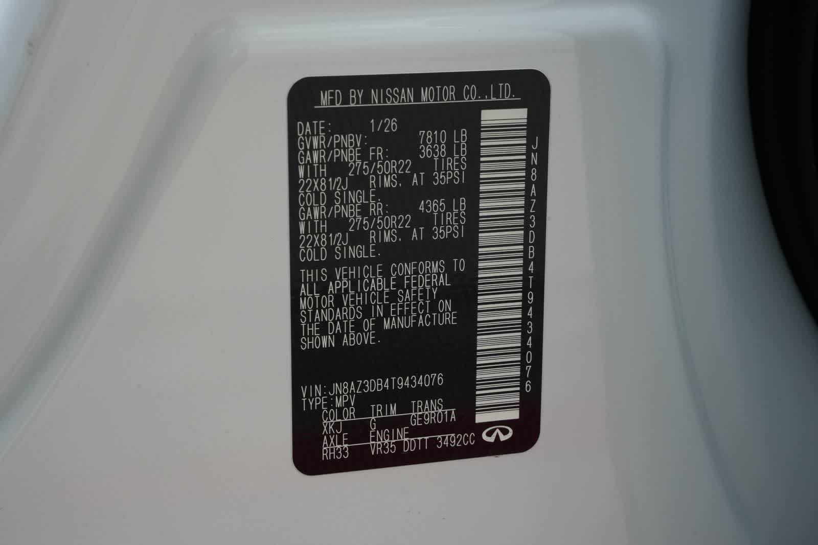 2026 INFINITI QX80 SPORT