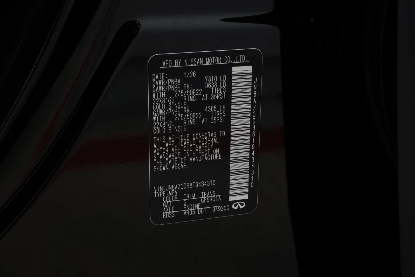 2026 INFINITI QX80 SPORT