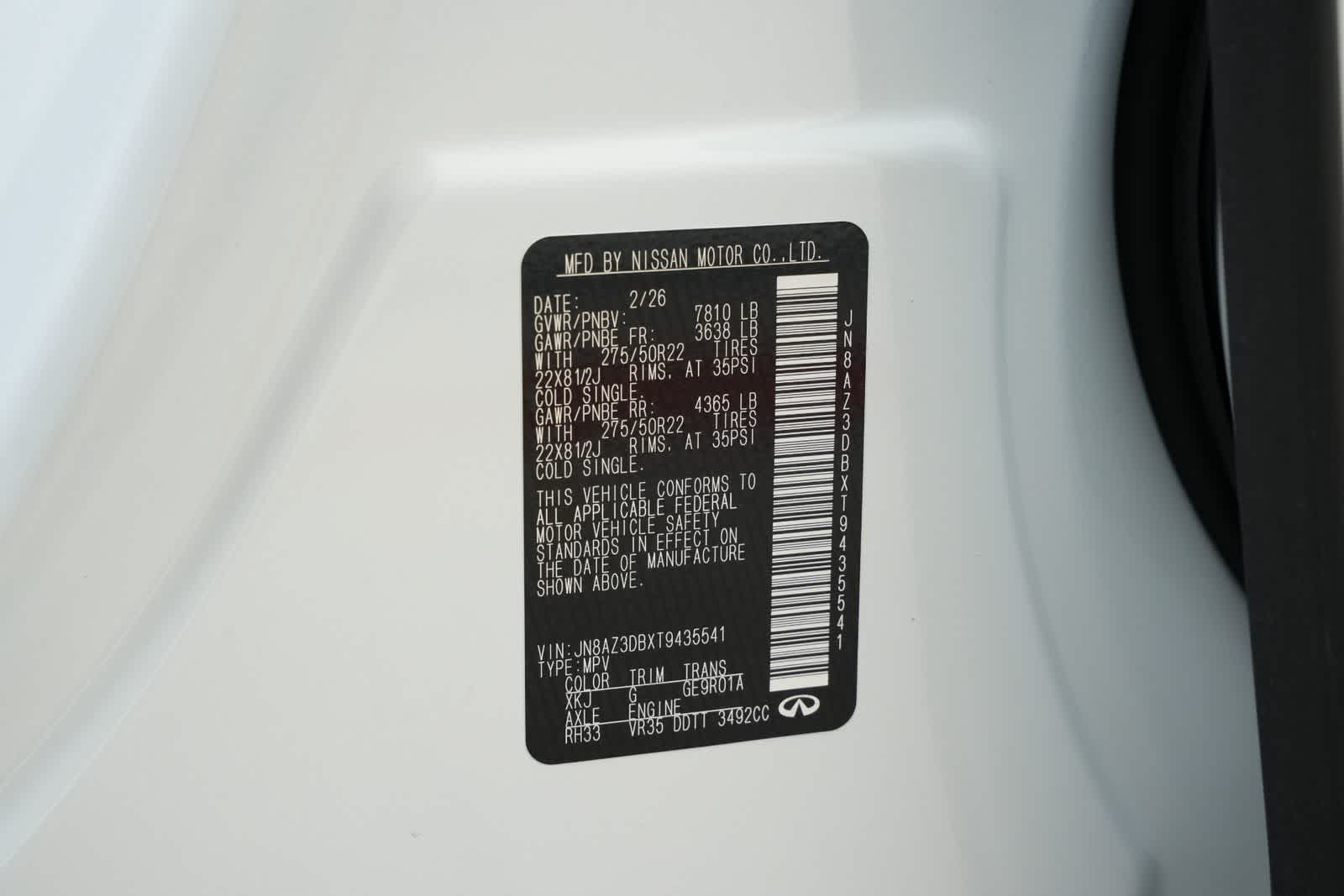 2026 INFINITI QX80 SPORT