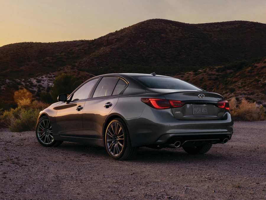 Rearview of an INFINITI sedan